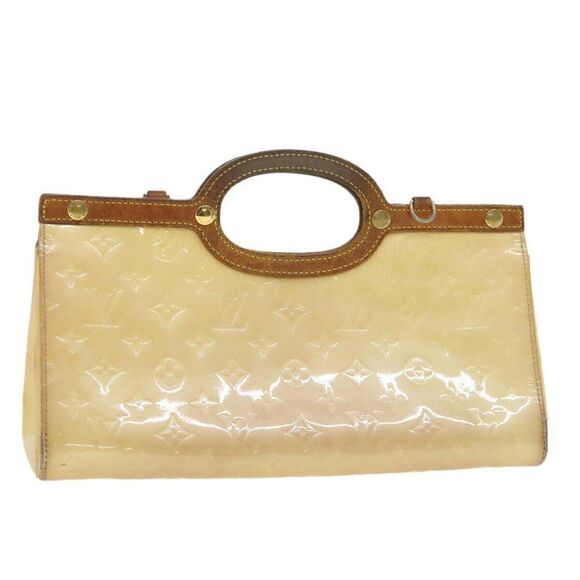LOUIS VUITTON Monogram Vernis Roxbury Drive Hand Bag Perle - Picture 1 of 15